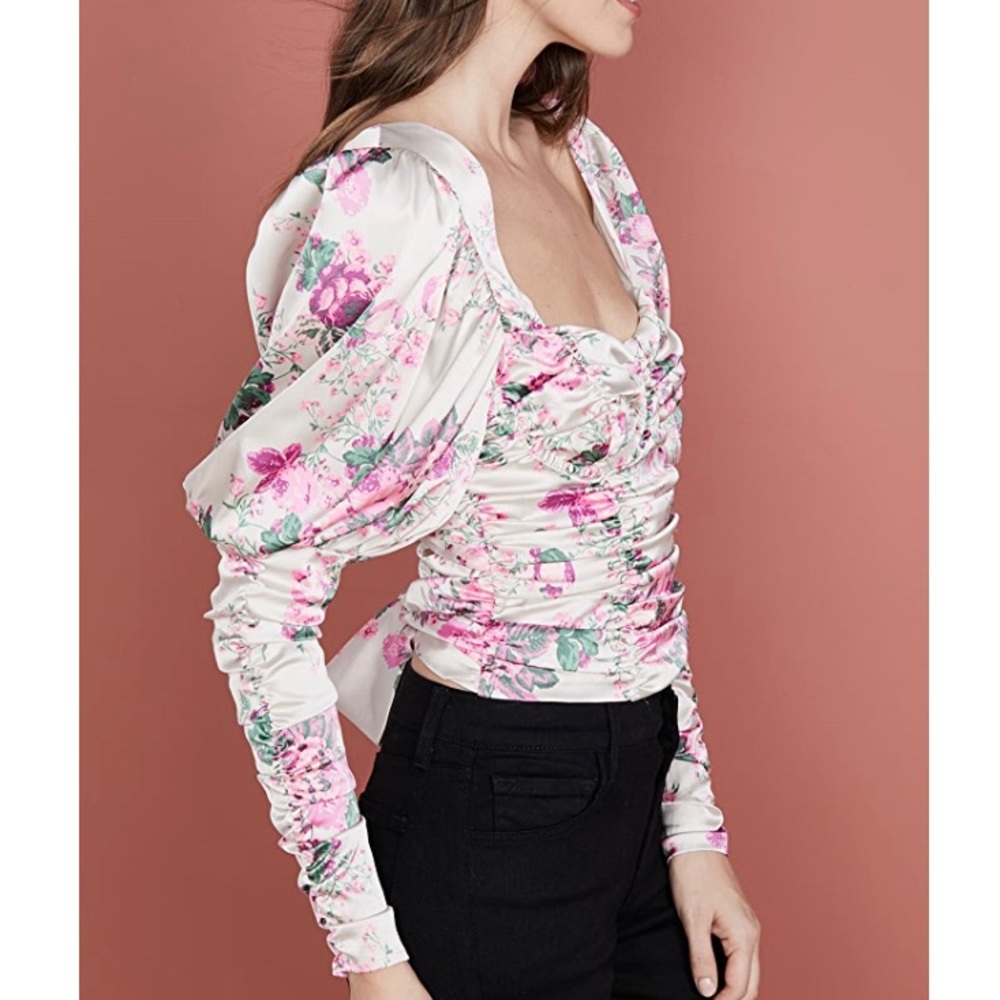 For love and lemons Palais floral crop top